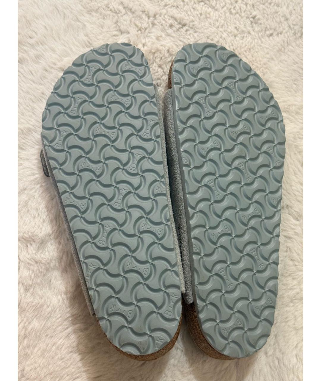 BIRKENSTOCK Серые замшевые сандалии, фото 3