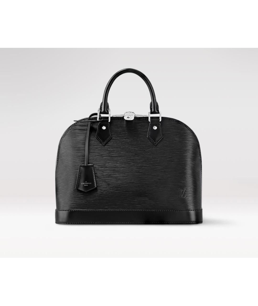 LOUIS VUITTON Черная сумка с короткими ручками из лакированной кожи, фото 9