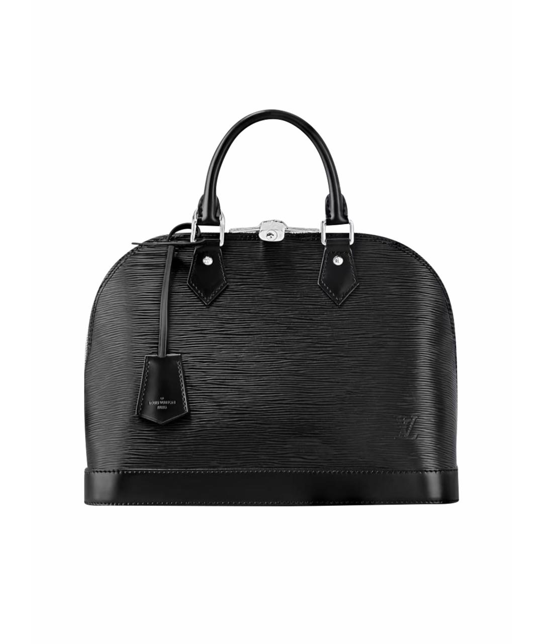 LOUIS VUITTON Черная сумка с короткими ручками из лакированной кожи, фото 1