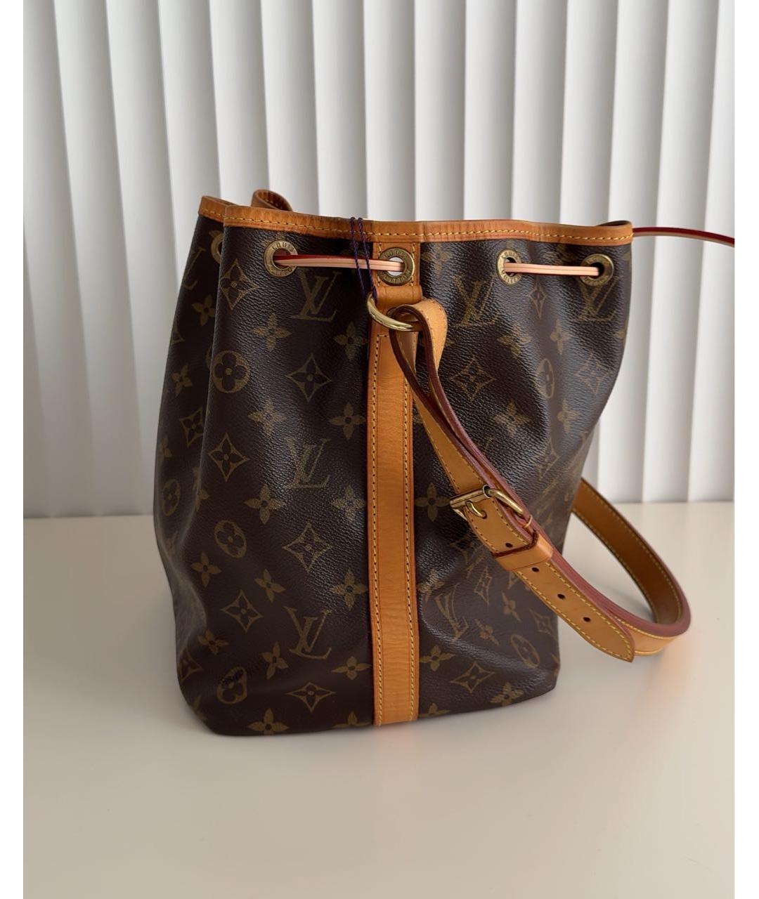 LOUIS VUITTON Коричневая кожаная сумка тоут, фото 2
