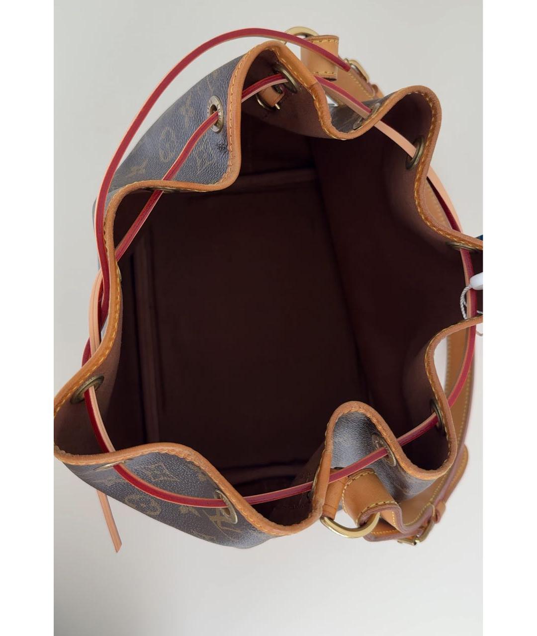 LOUIS VUITTON Коричневая кожаная сумка тоут, фото 4