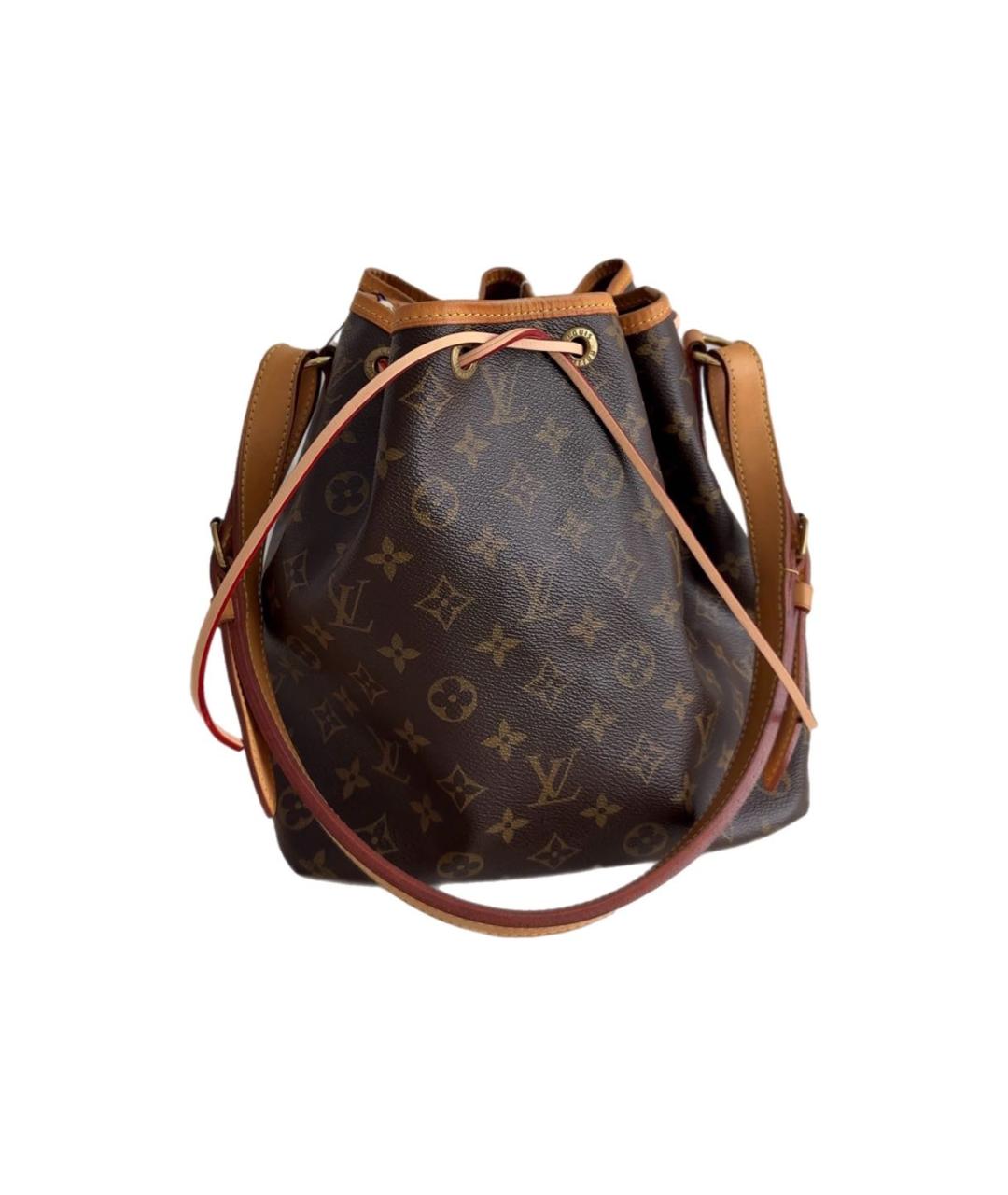 LOUIS VUITTON Коричневая кожаная сумка тоут, фото 9