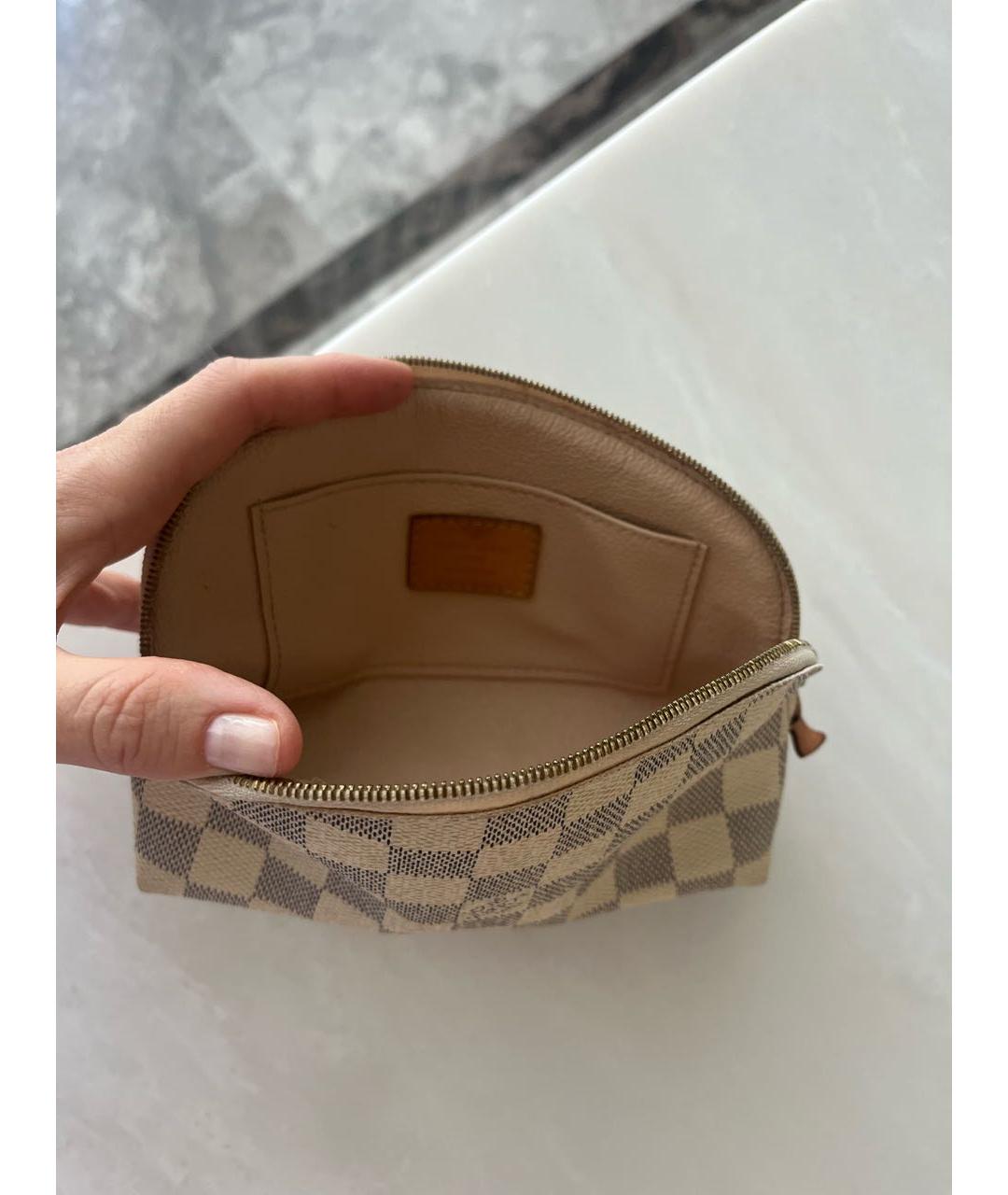 LOUIS VUITTON Бежевая косметичка, фото 5