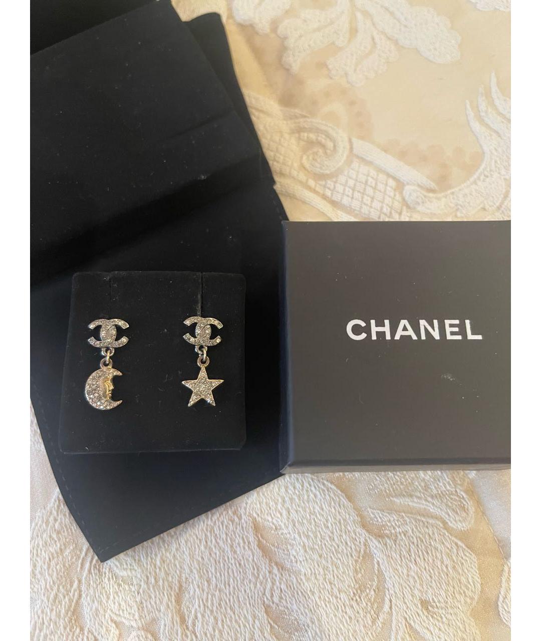 CHANEL Серебряные металлические серьги, фото 4