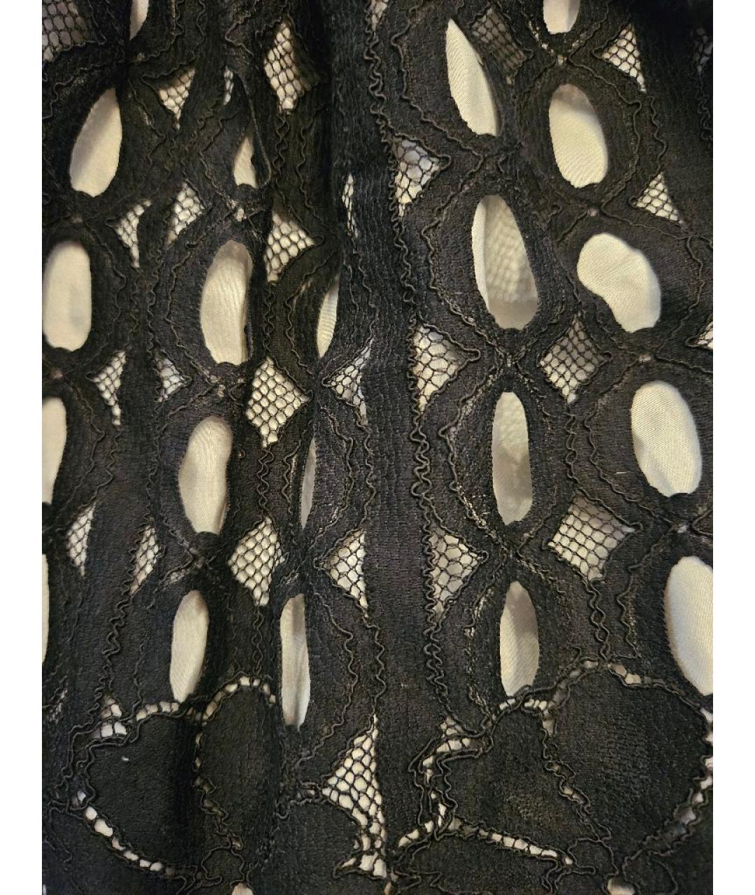 LANVIN Черная хлопковая юбка мини, фото 4