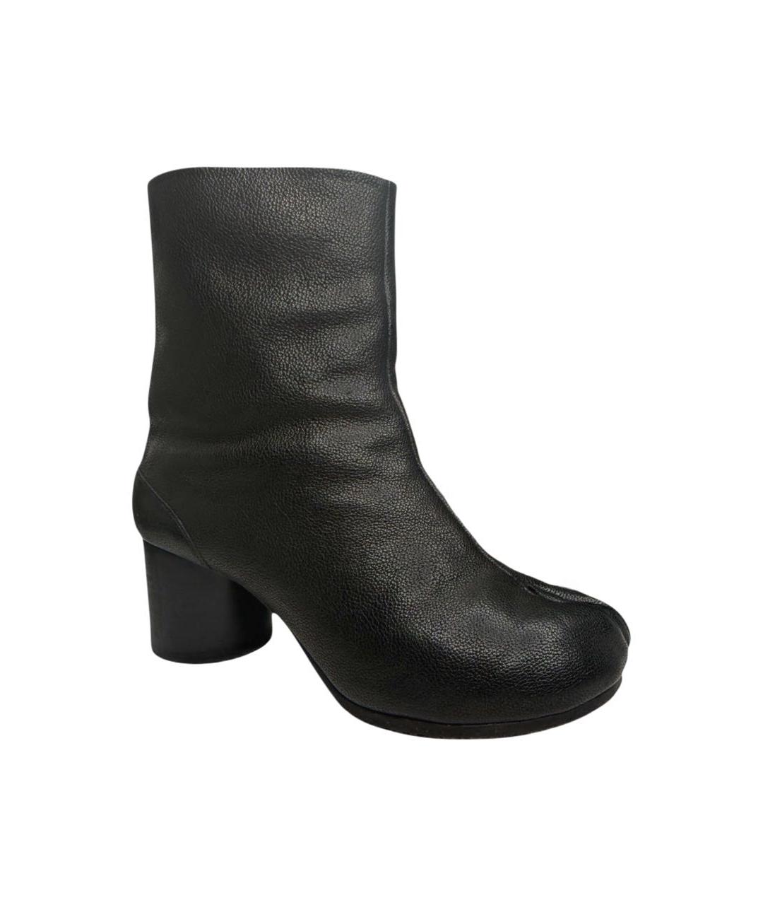 MAISON MARGIELA Черные кожаные ботильоны, фото 8