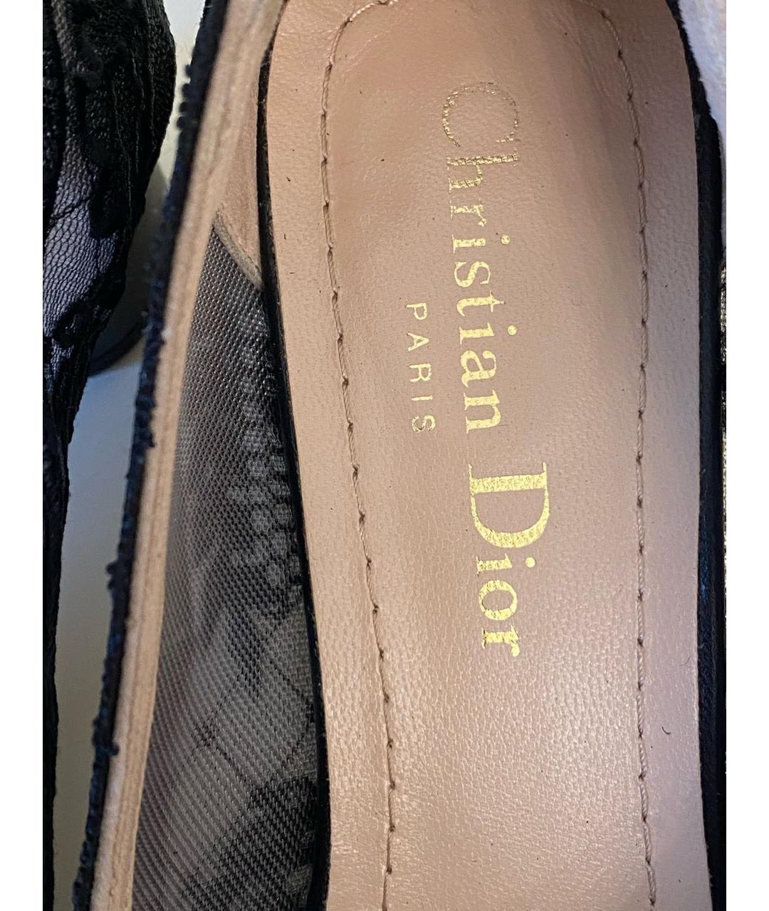 CHRISTIAN DIOR Черные кожаные туфли, фото 3