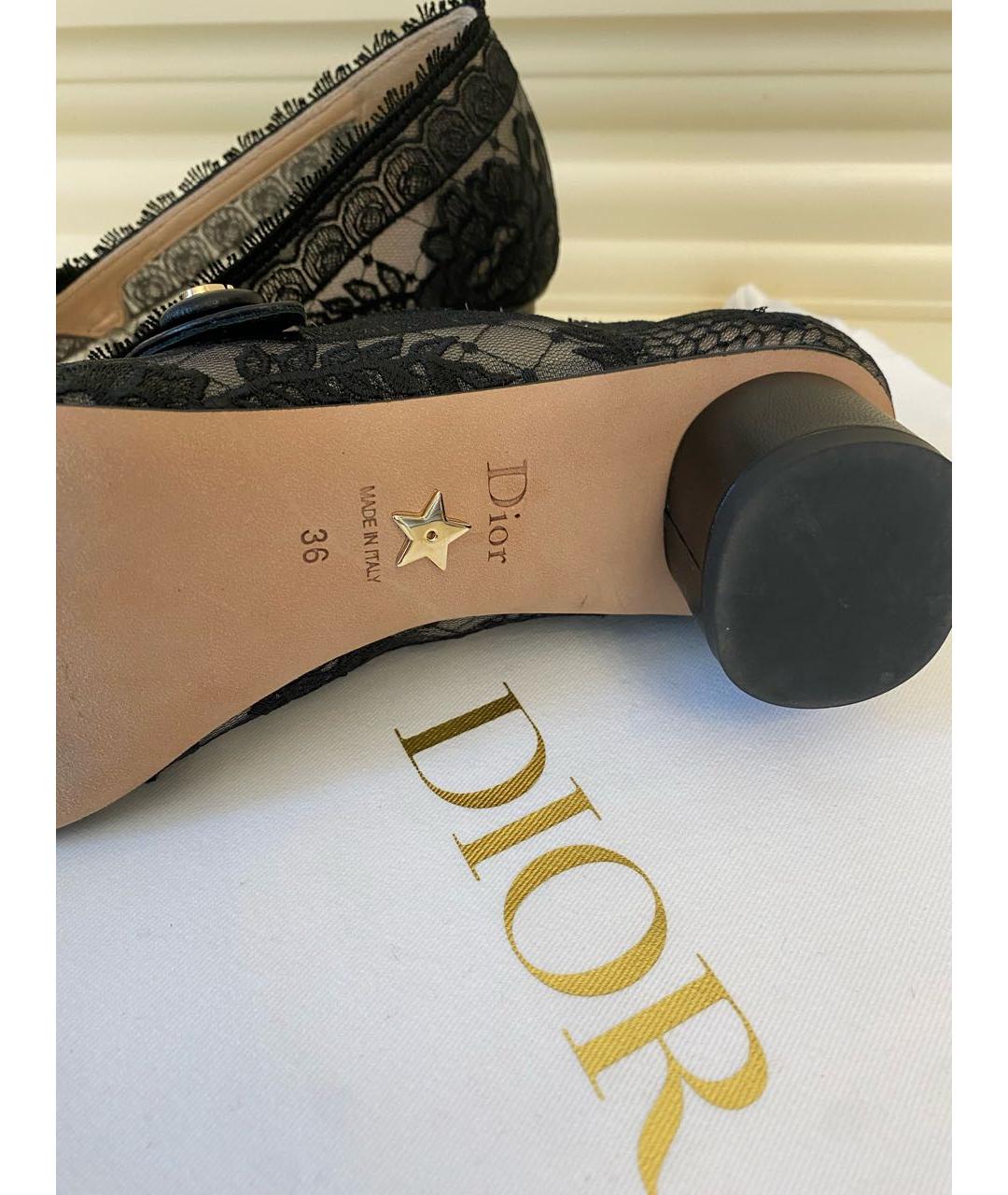 CHRISTIAN DIOR Черные кожаные туфли, фото 6