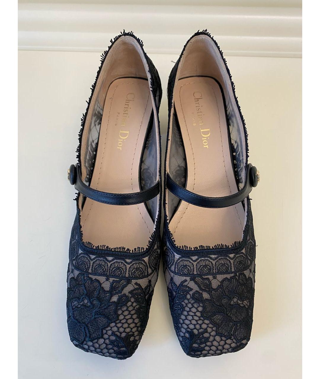 CHRISTIAN DIOR Черные кожаные туфли, фото 4