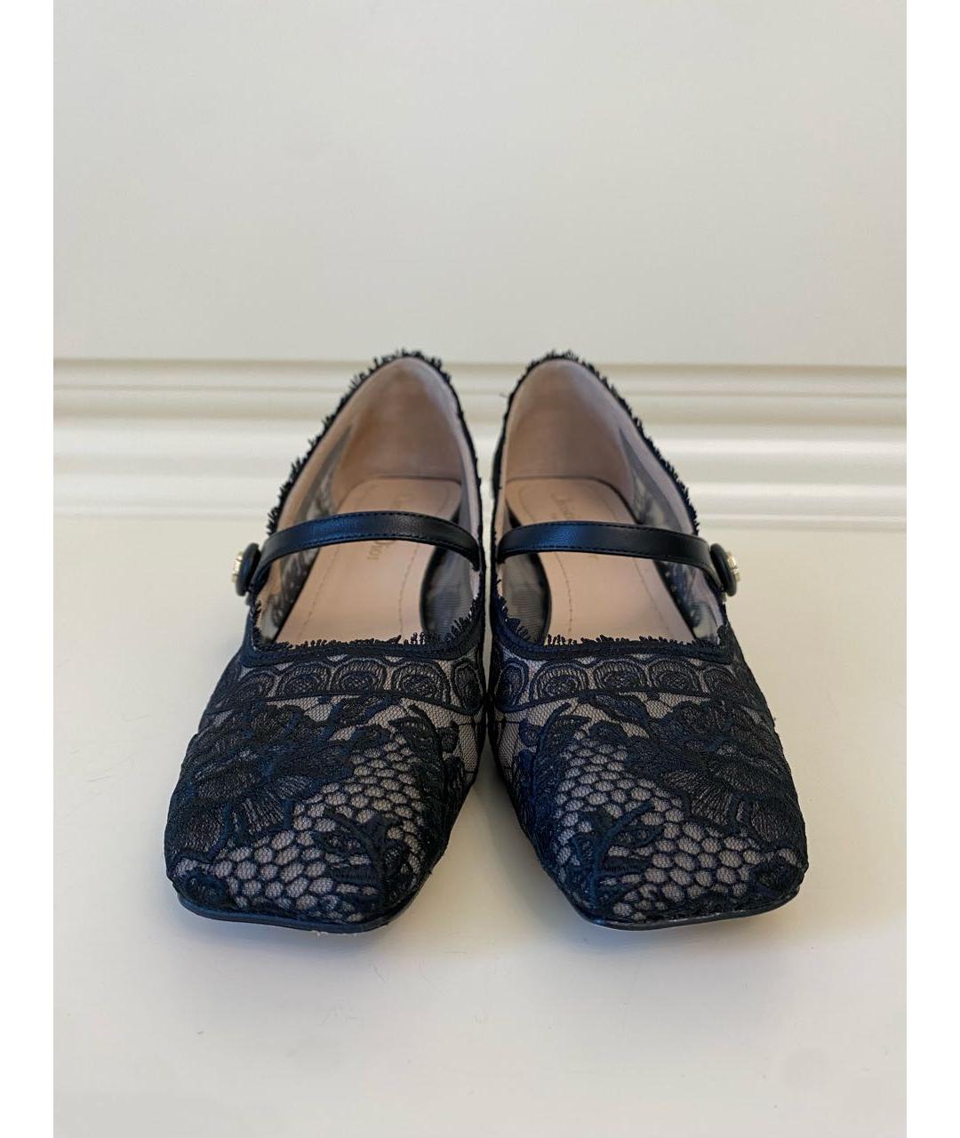 CHRISTIAN DIOR Черные кожаные туфли, фото 5