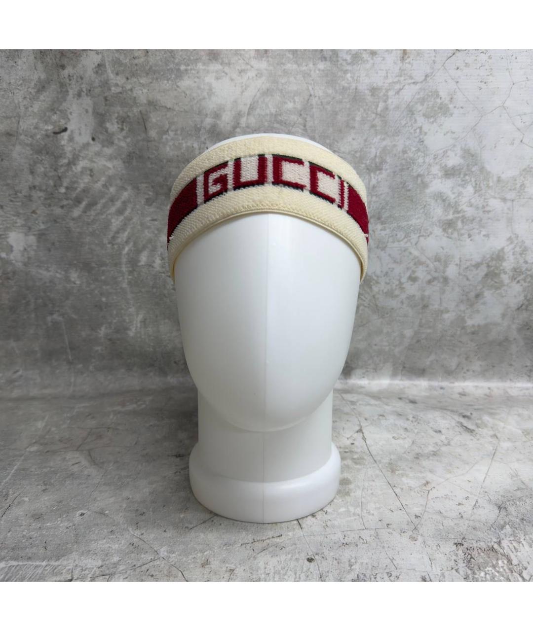 GUCCI Белая повязка на голову, фото 5