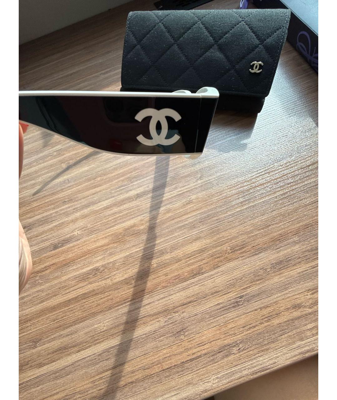 CHANEL Черные пластиковые солнцезащитные очки, фото 3