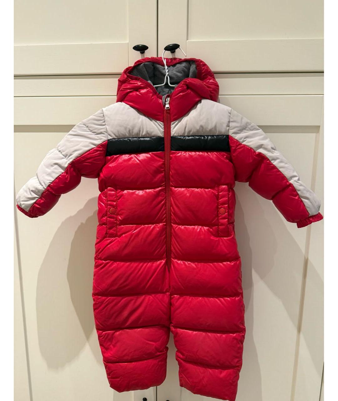 MONCLER Красный полиэстеровый комбинезон, фото 6