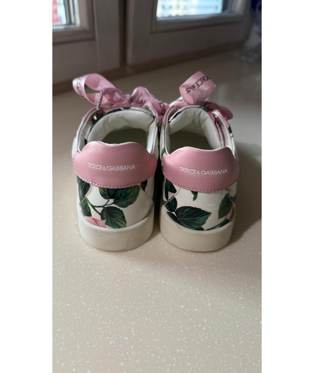 DOLCE&GABBANA Розовые кеды из лакированной кожи, фото 4