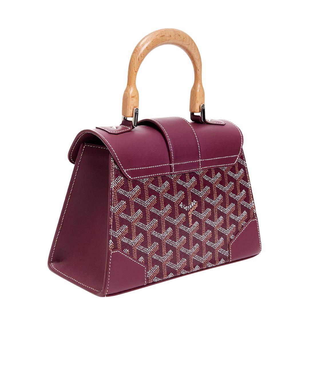 GOYARD Фиолетовая кожаная сумка через плечо, фото 3