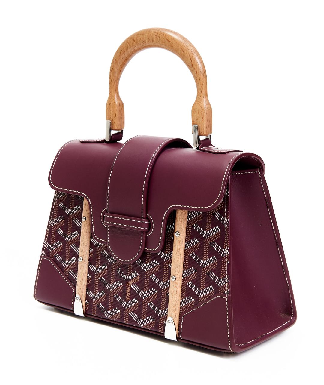 GOYARD Фиолетовая кожаная сумка через плечо, фото 2