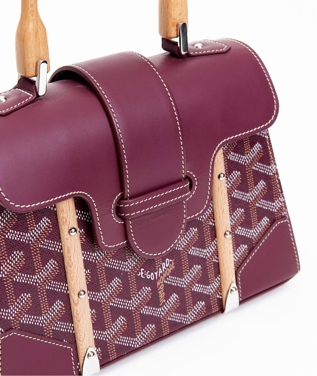 GOYARD Фиолетовая кожаная сумка через плечо, фото 4