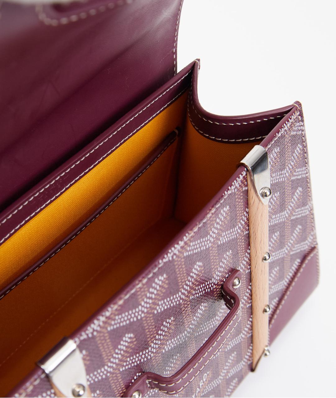 GOYARD Фиолетовая кожаная сумка через плечо, фото 5