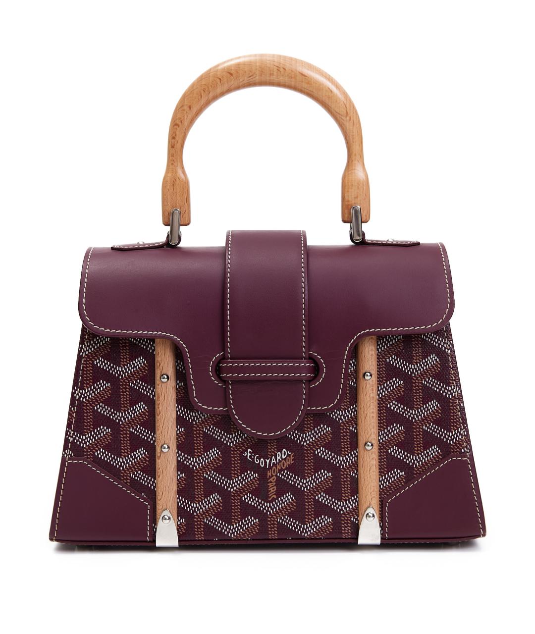 GOYARD Фиолетовая кожаная сумка через плечо, фото 1