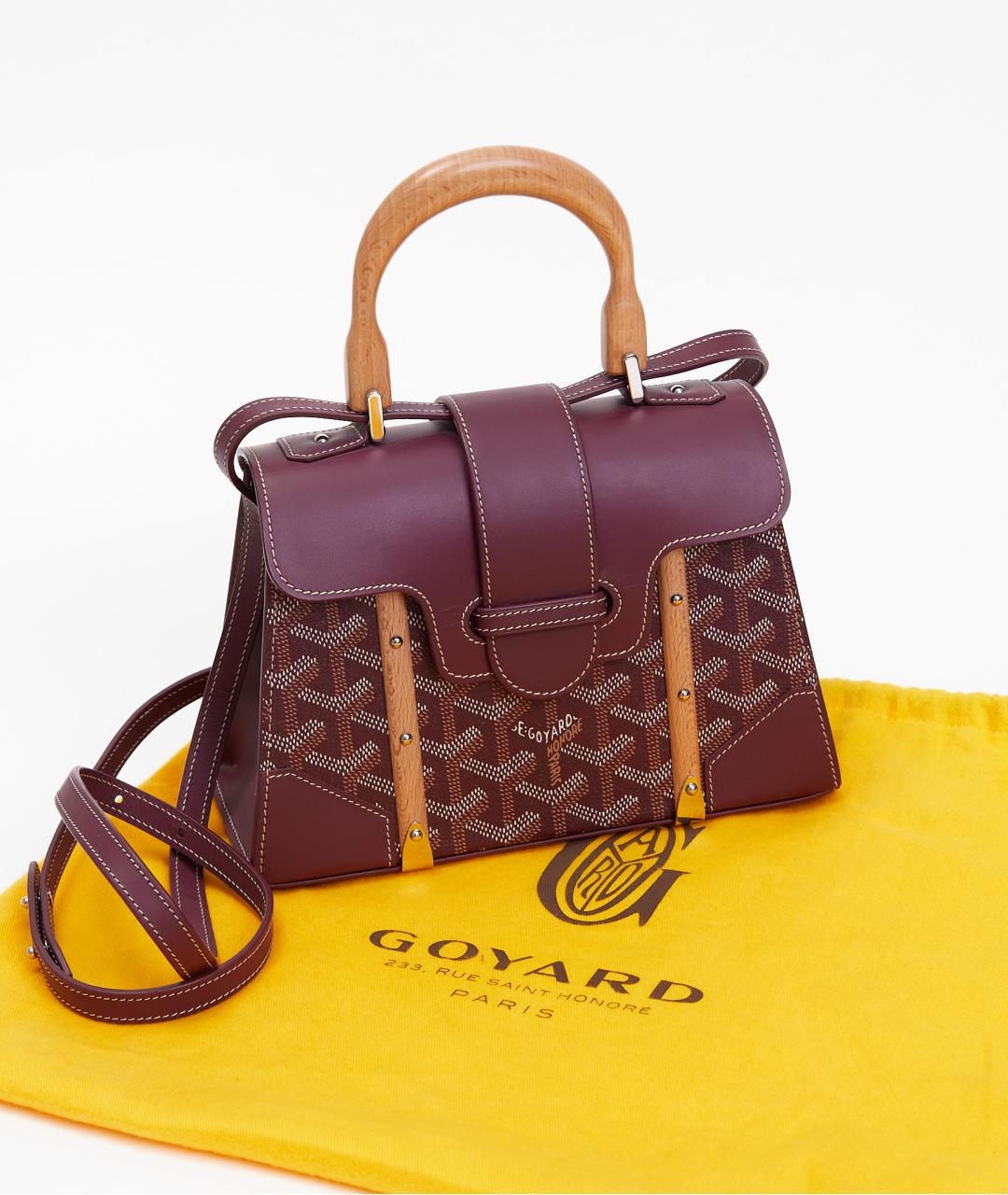 GOYARD Фиолетовая кожаная сумка через плечо, фото 7