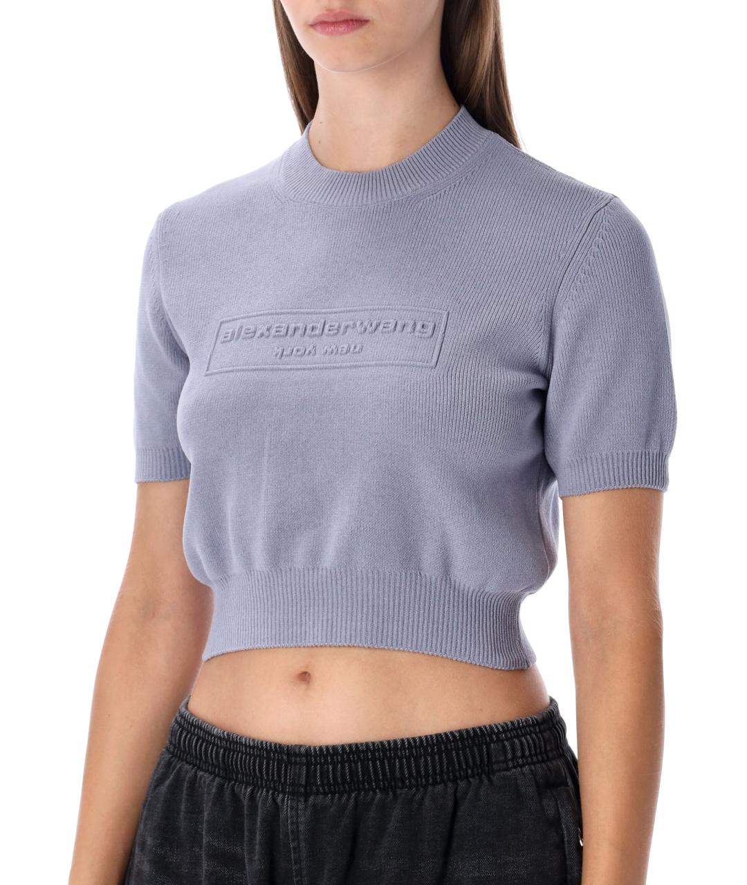 ALEXANDER WANG Серая футболка, фото 3