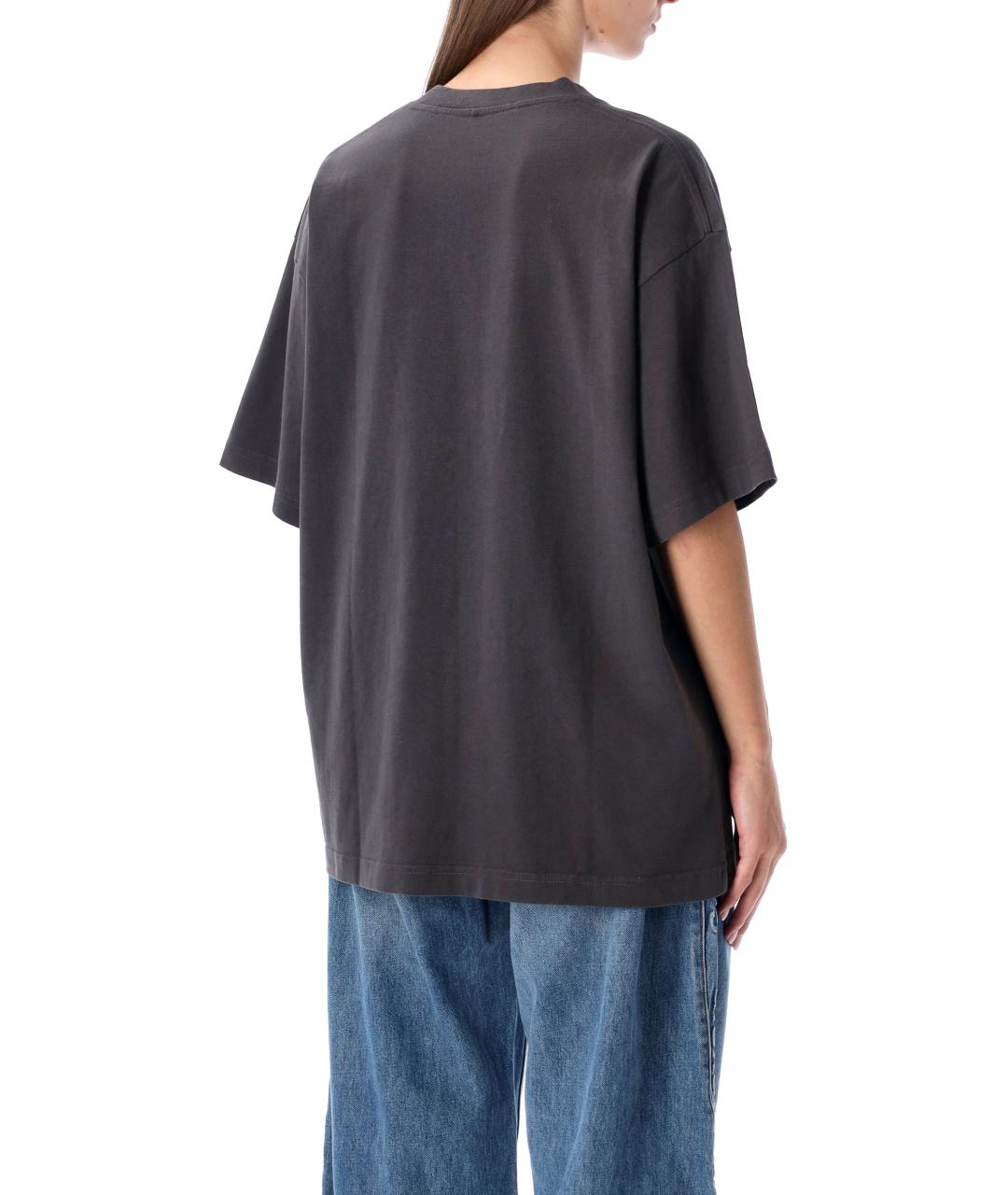 ALEXANDER WANG Антрацитовая футболка, фото 4