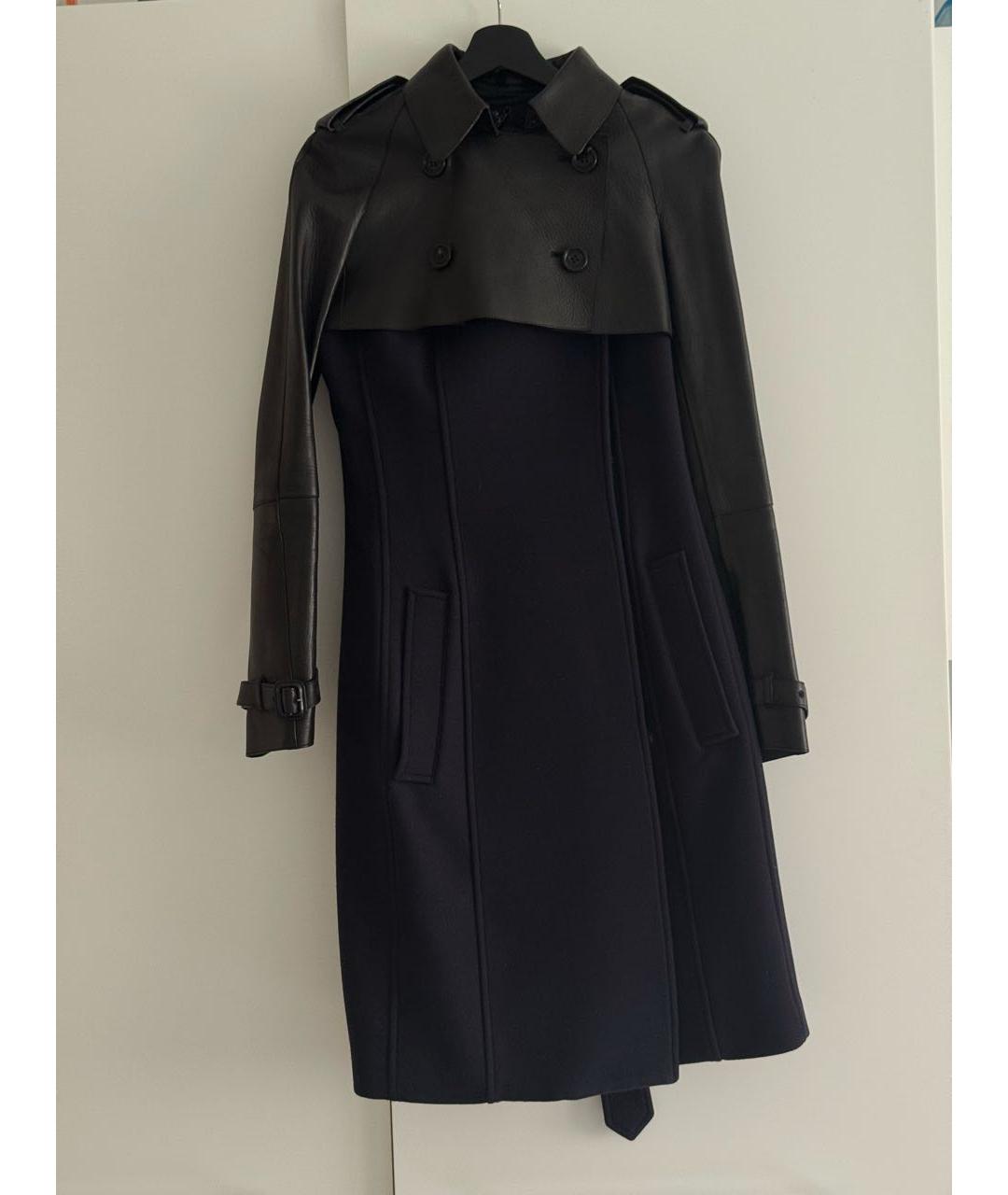 BURBERRY Темно-синее шерстяное пальто, фото 9