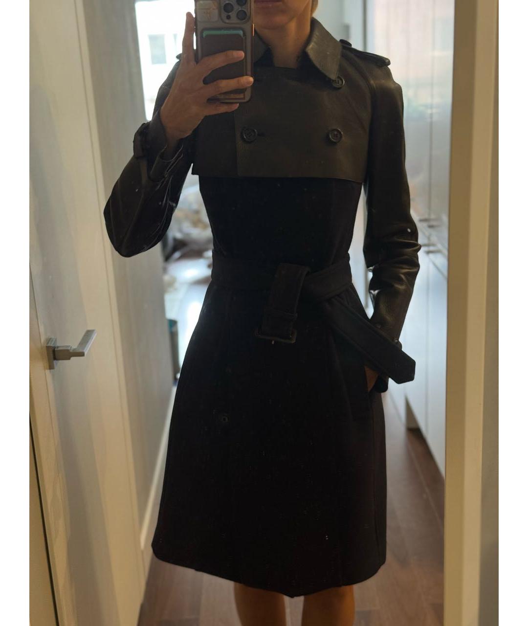 BURBERRY Темно-синее шерстяное пальто, фото 8
