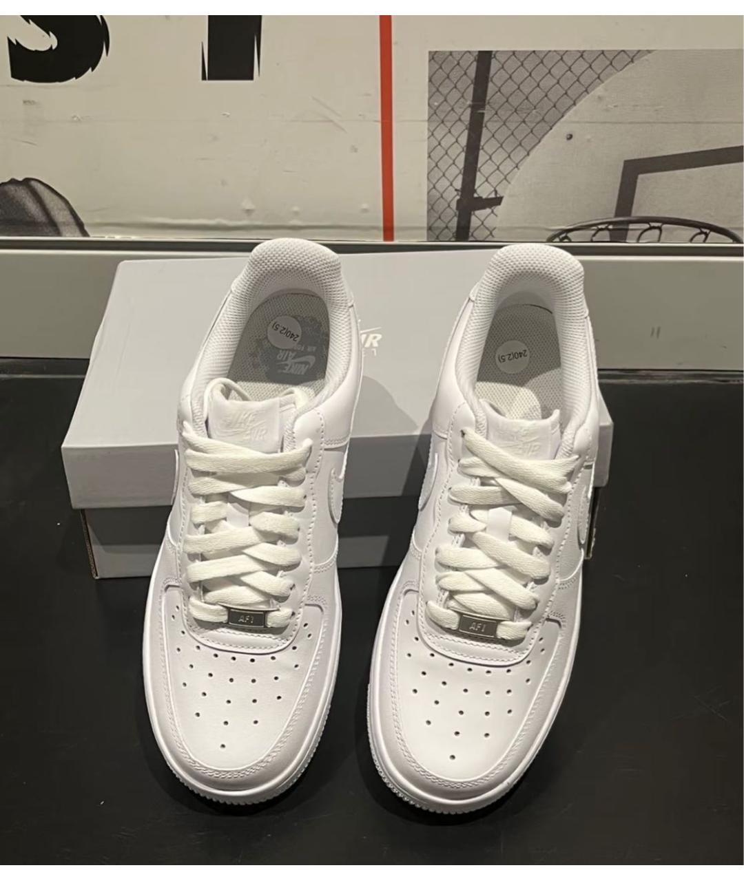 NIKE Белые кожаные кроссовки, фото 4