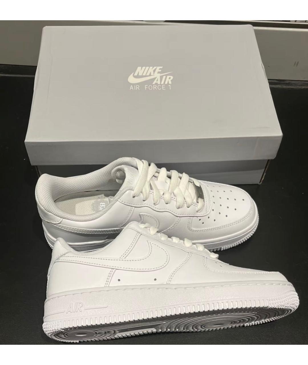 NIKE Белые кожаные кроссовки, фото 2
