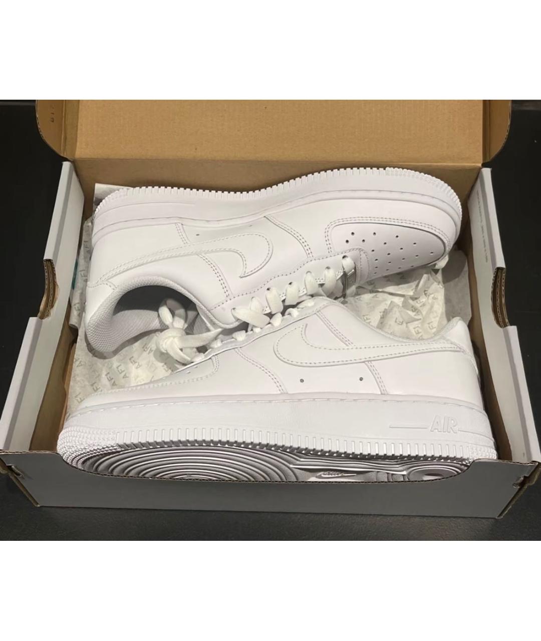 NIKE Белые кожаные кроссовки, фото 6
