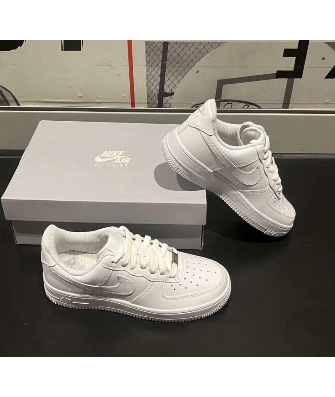NIKE Белые кожаные кроссовки, фото 3
