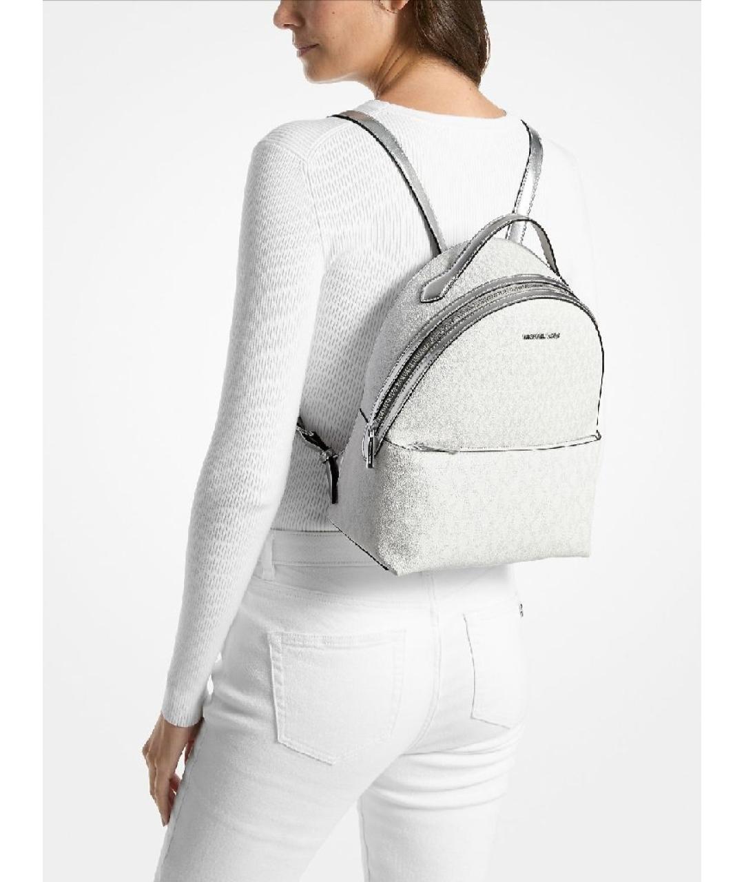 MICHAEL KORS Белый рюкзак из искусственной кожи, фото 4