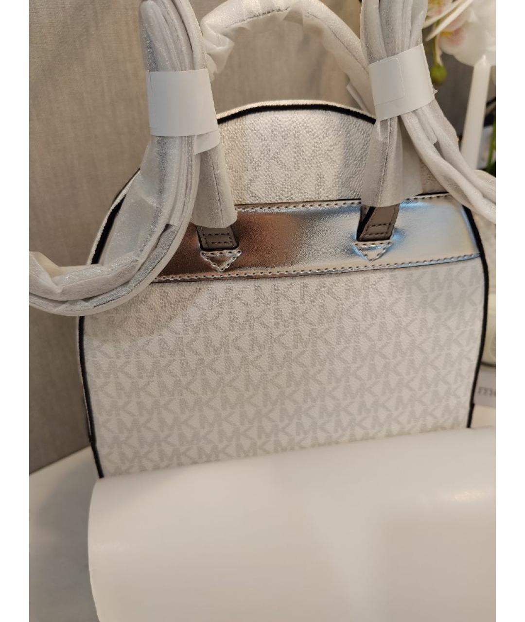 MICHAEL KORS Белый рюкзак из искусственной кожи, фото 8
