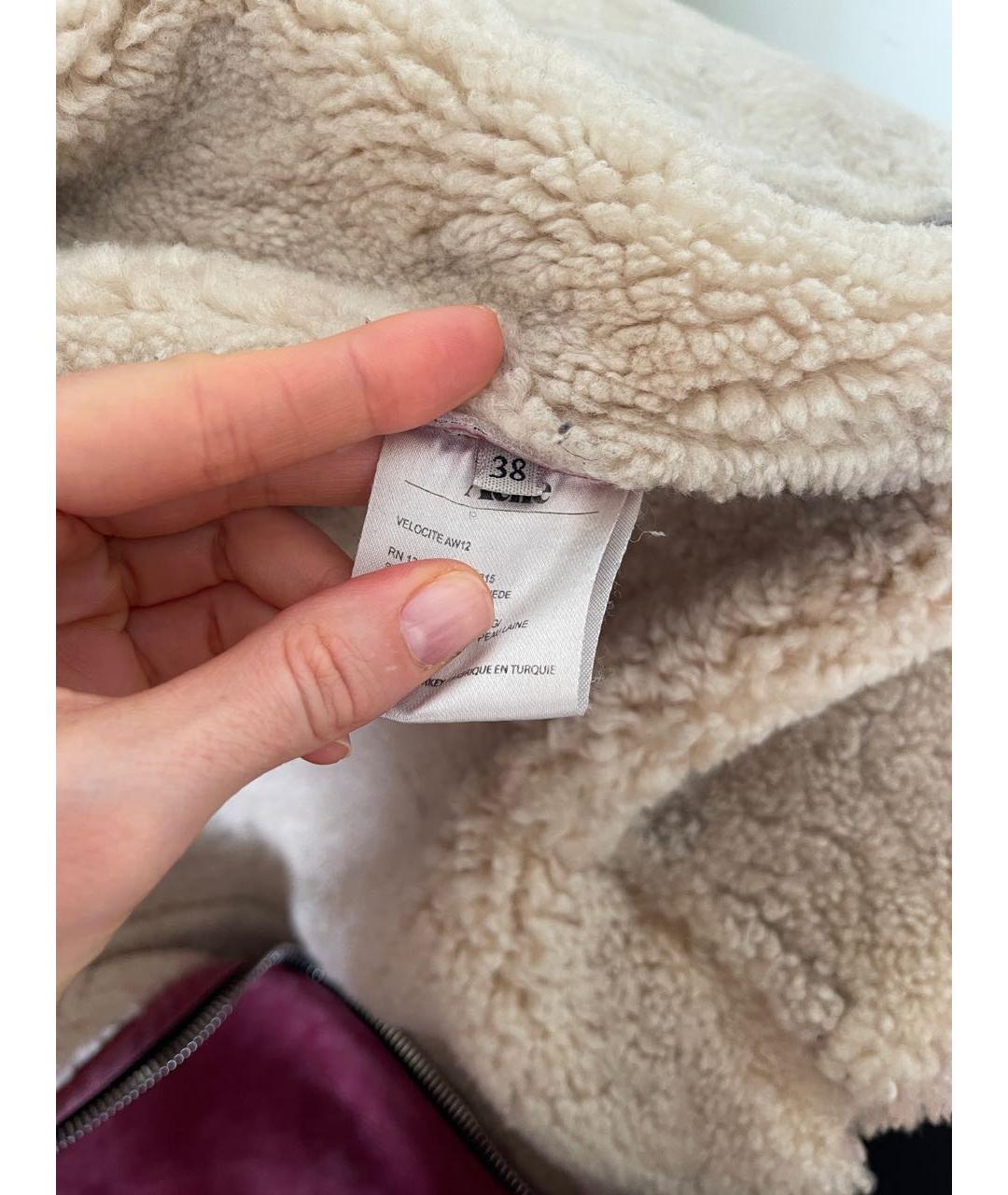 ACNE STUDIOS Бордовая кожаная дубленка, фото 4