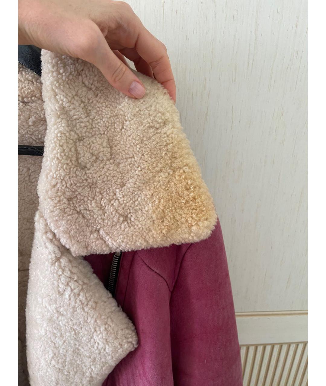 ACNE STUDIOS Бордовая кожаная дубленка, фото 5