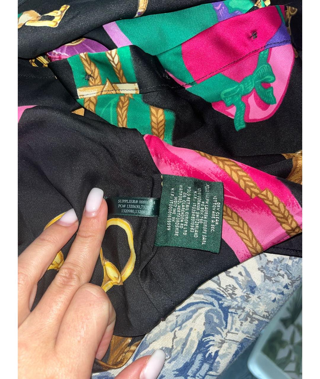 RALPH LAUREN Мульти полиэстеровая блузы, фото 4