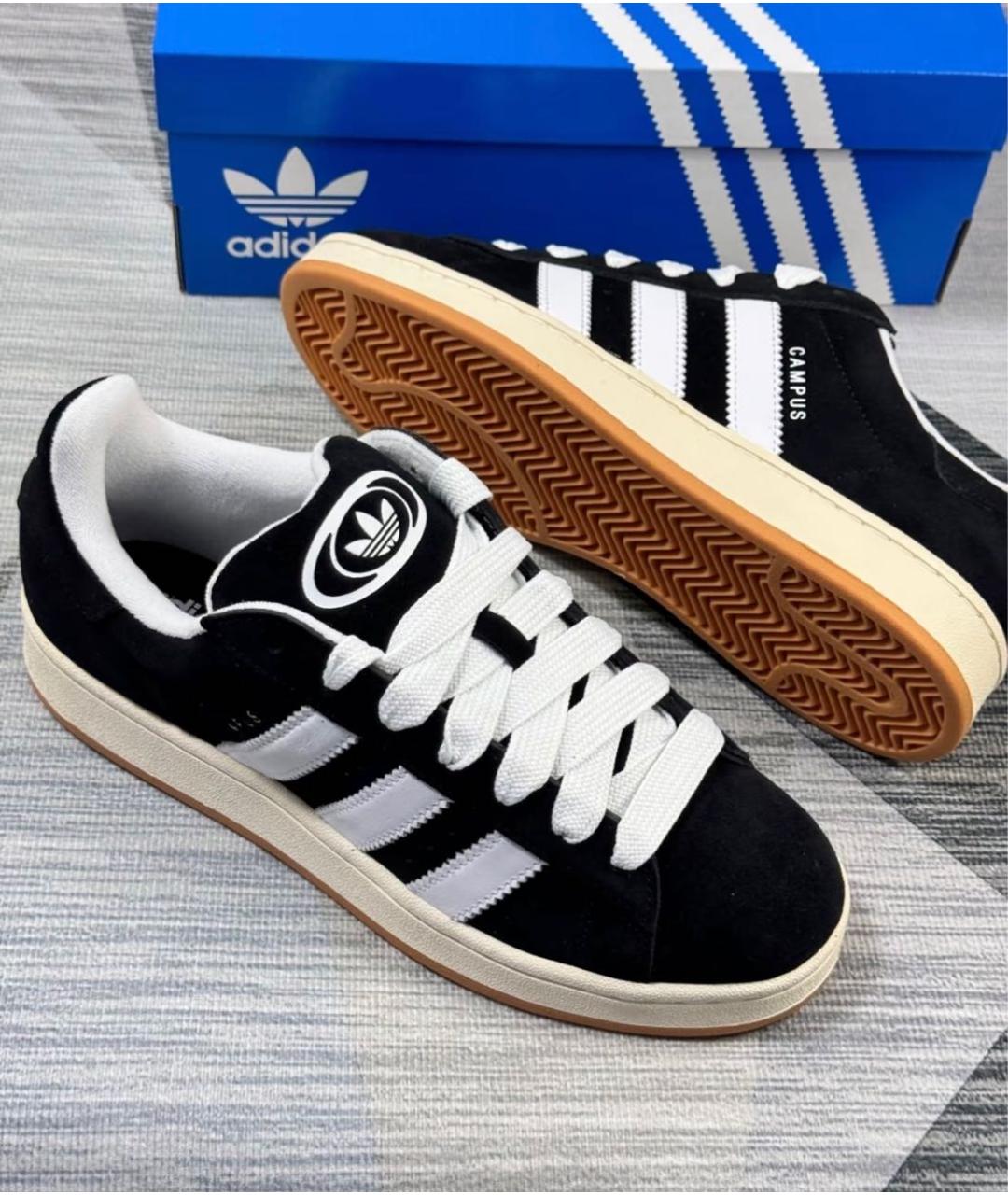 ADIDAS Черные замшевые кроссовки, фото 3