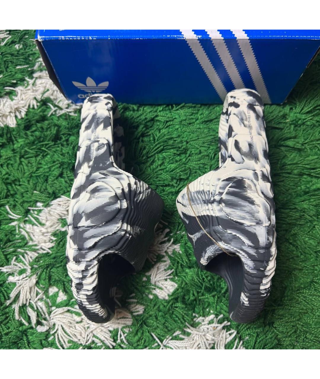 ADIDAS Антрацитовые шлепанцы, фото 8