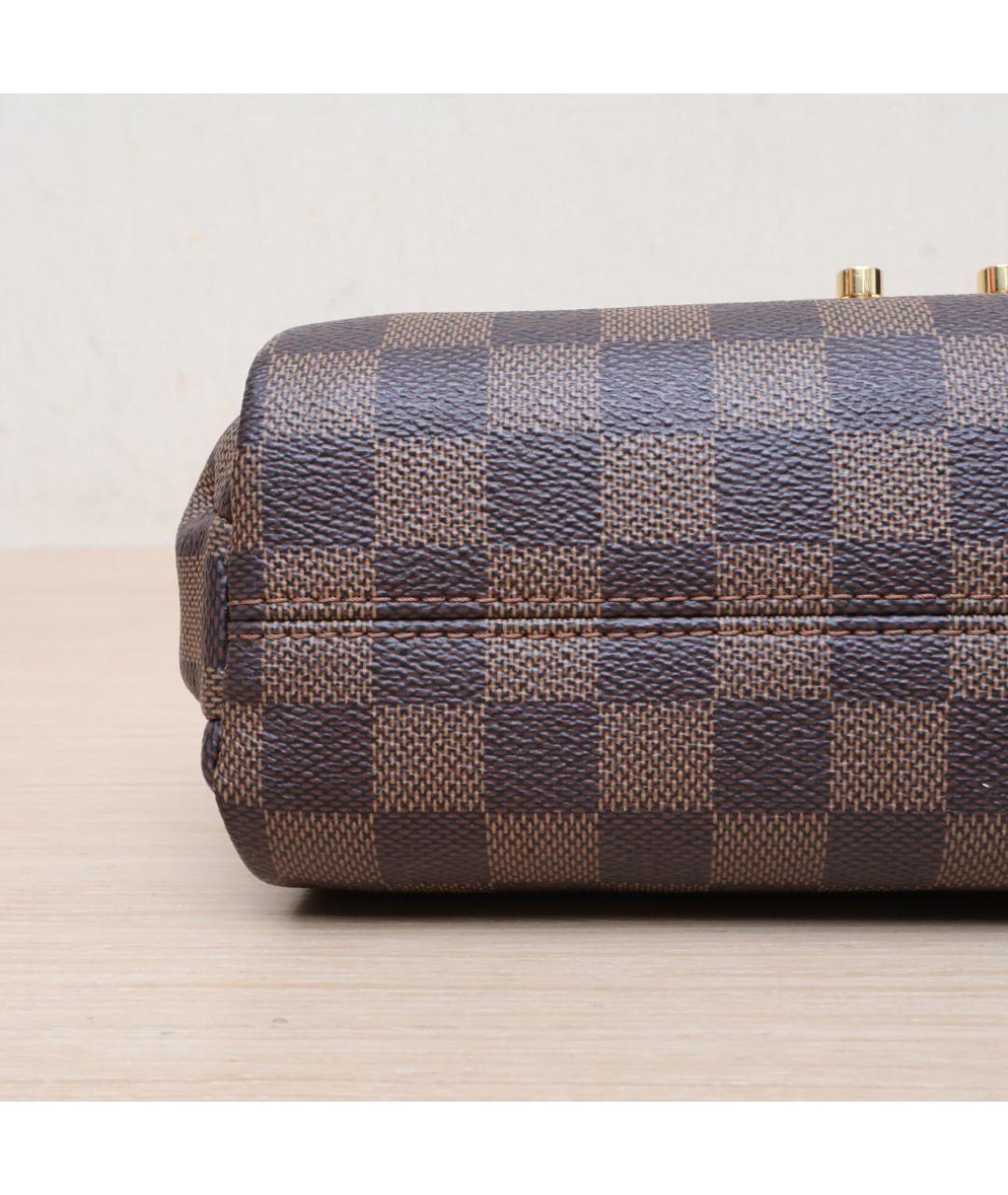 LOUIS VUITTON Коричневая кожаная сумка через плечо, фото 9