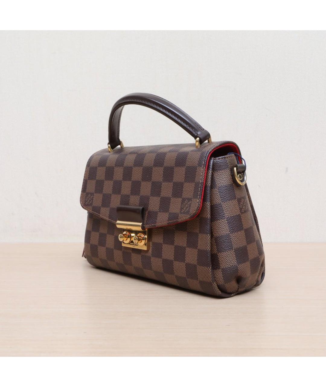 LOUIS VUITTON Коричневая кожаная сумка через плечо, фото 4