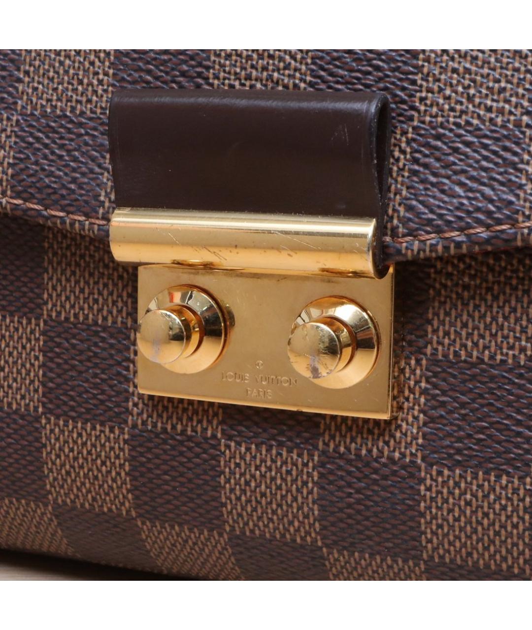 LOUIS VUITTON Коричневая кожаная сумка через плечо, фото 8