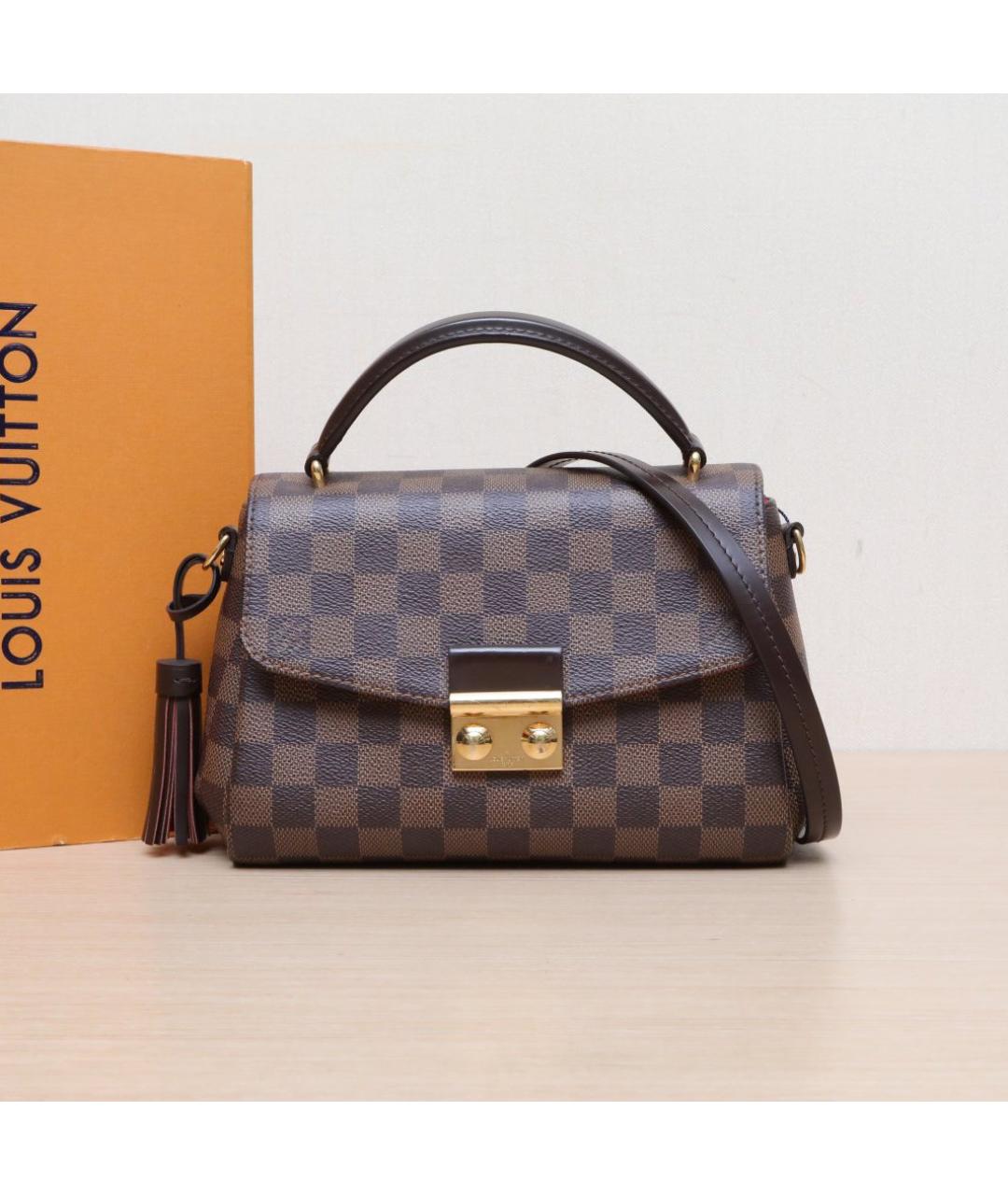 LOUIS VUITTON Коричневая кожаная сумка через плечо, фото 2