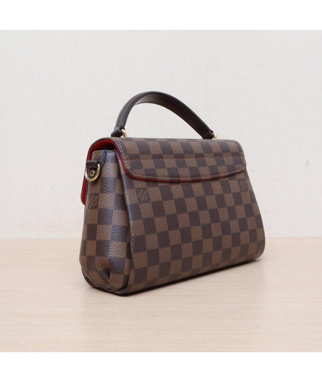 LOUIS VUITTON Коричневая кожаная сумка через плечо, фото 6