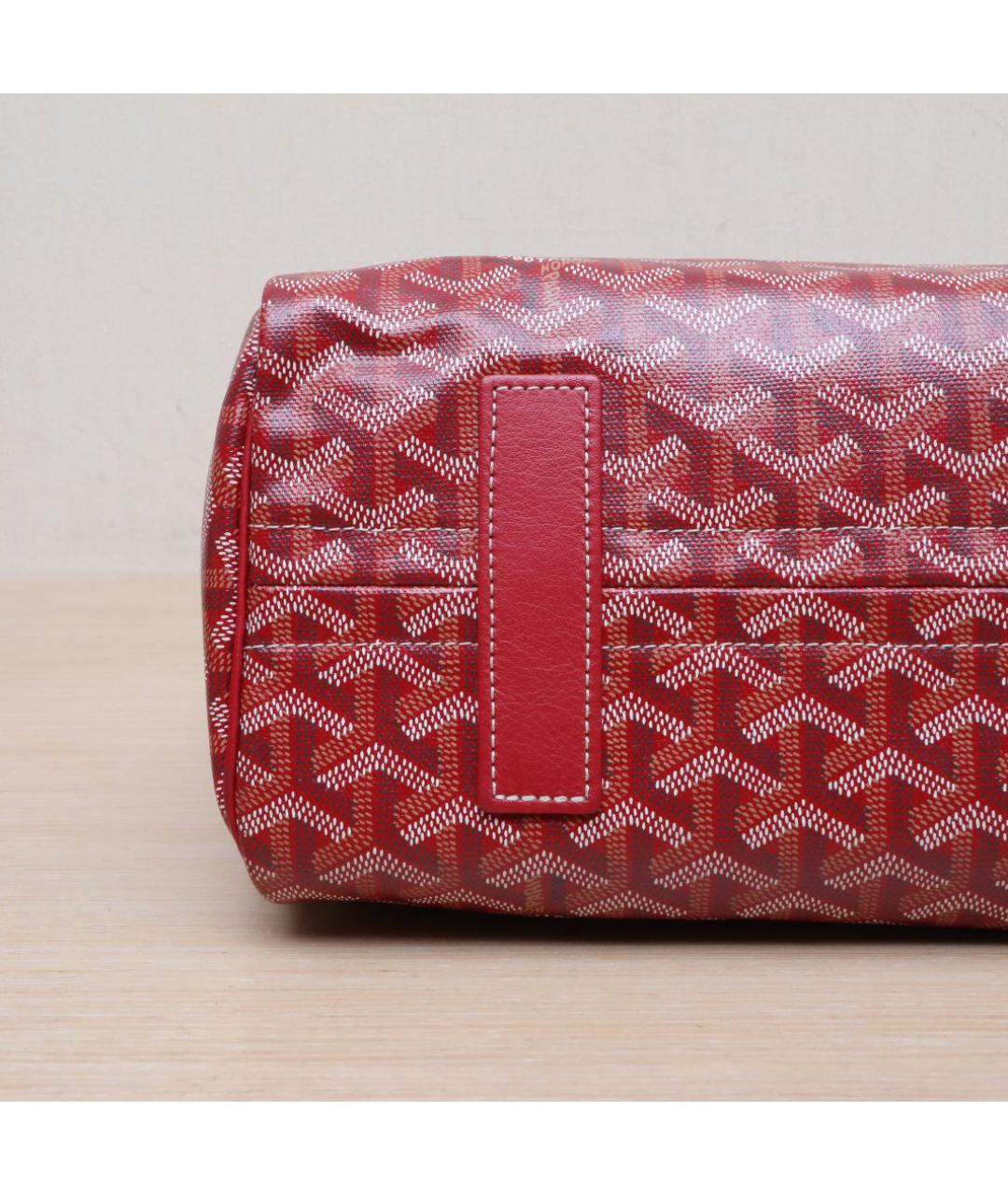 GOYARD Красная кожаная сумка через плечо, фото 9