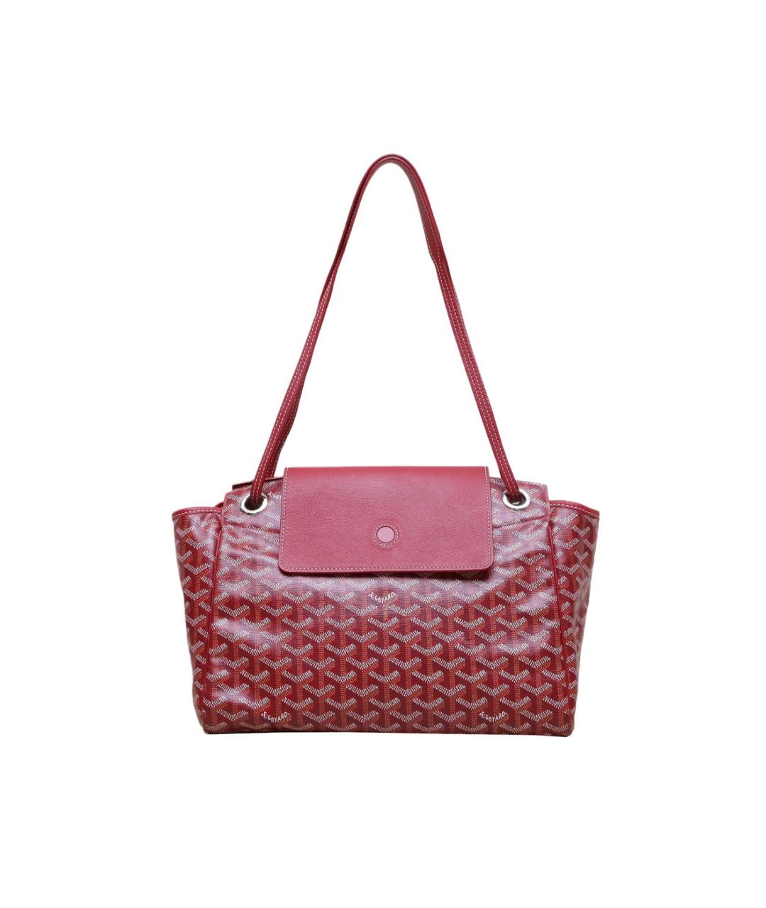 GOYARD Красная кожаная сумка через плечо, фото 1