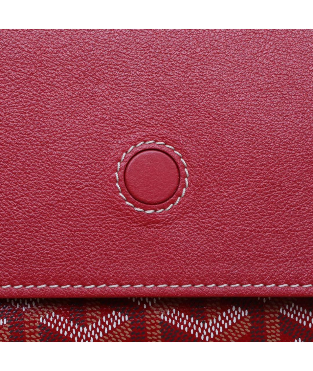 GOYARD Красная кожаная сумка через плечо, фото 8