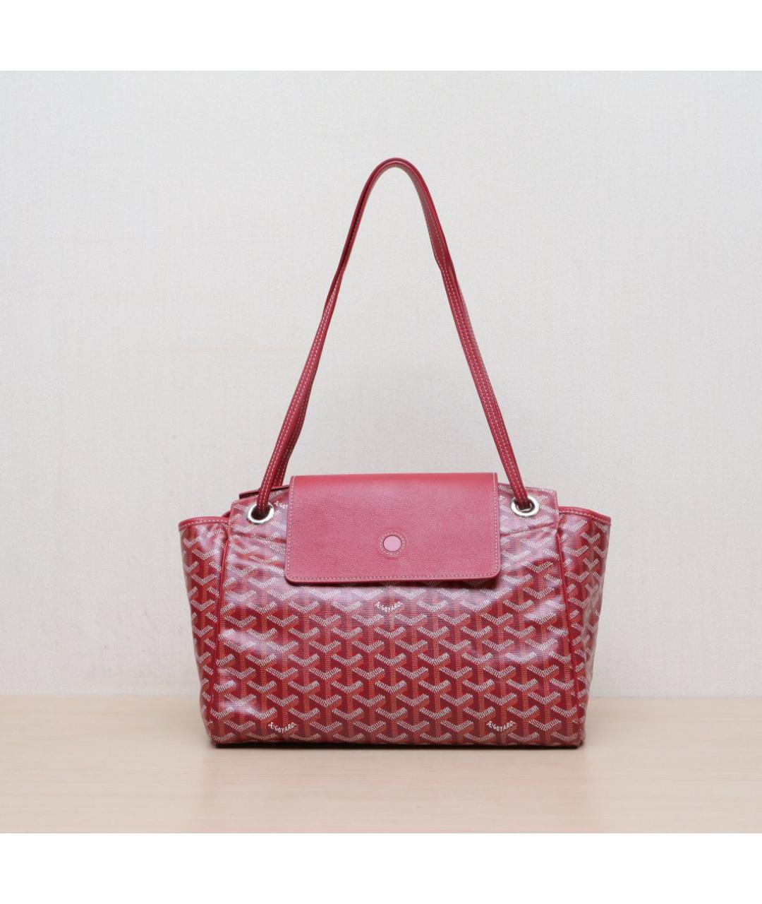 GOYARD Красная кожаная сумка через плечо, фото 2