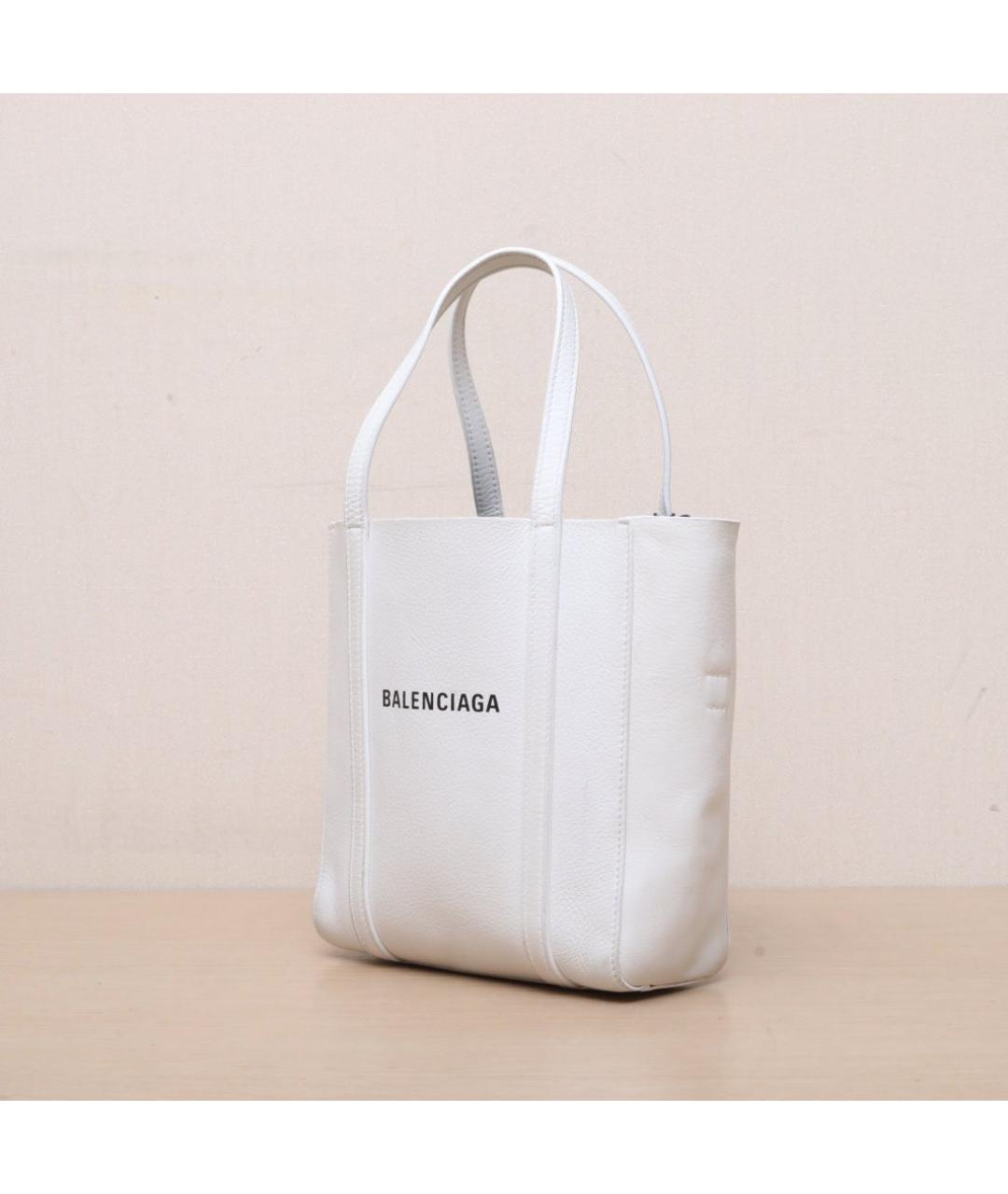 BALENCIAGA Белая кожаная сумка через плечо, фото 4