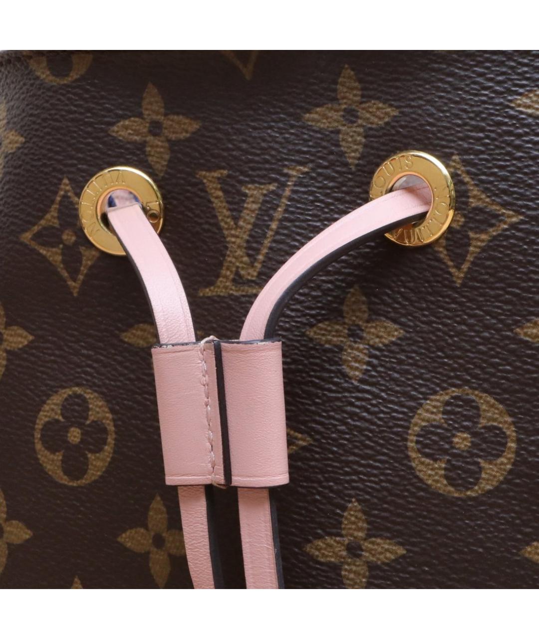 LOUIS VUITTON Коричневая кожаная сумка через плечо, фото 8